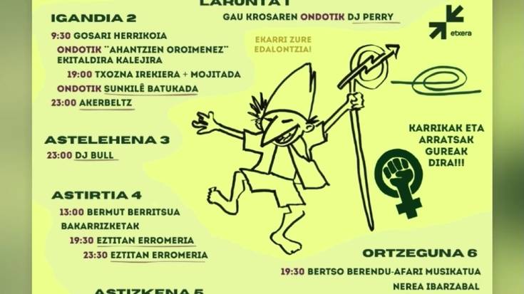 Berako Txosna Batzordeak egitarau oparoa prestatu du aurtengo bestetako ere
