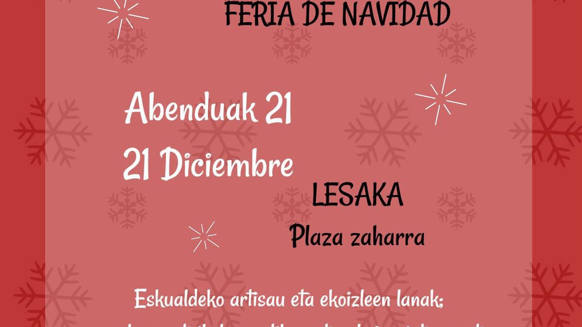 Eguberrietako azoka izanen da igandean Lesakan