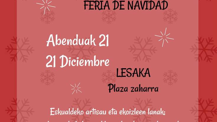 Eguberrietako azoka izanen da igandean Lesakan