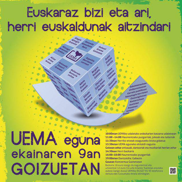 Aurtengo UEMA Eguna Goizuetan eginen da ekainaren 9an