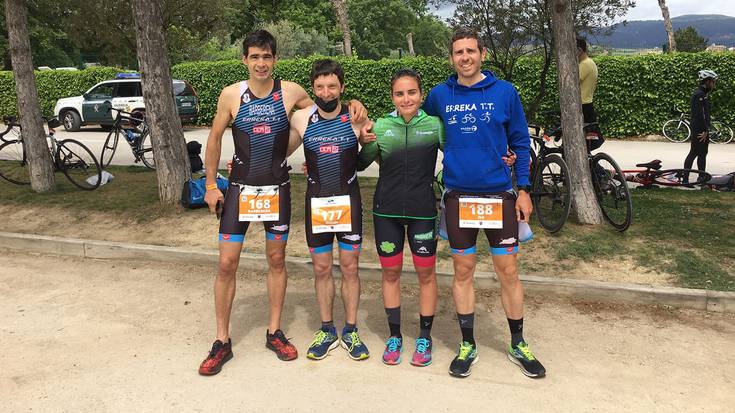 Errekako kirolariek Aritzalekuko triatloian parte hartu dute