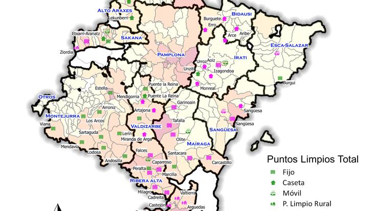 Nafarroako Gobernuak 2,8 milioi euroko inbertsioa eginen du puntu garbiak paratzeko 