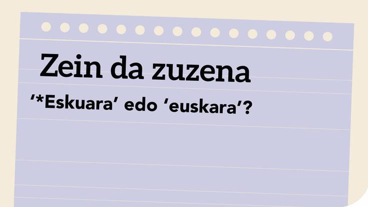 ‘*Eskuara’ edo ‘euskara’?