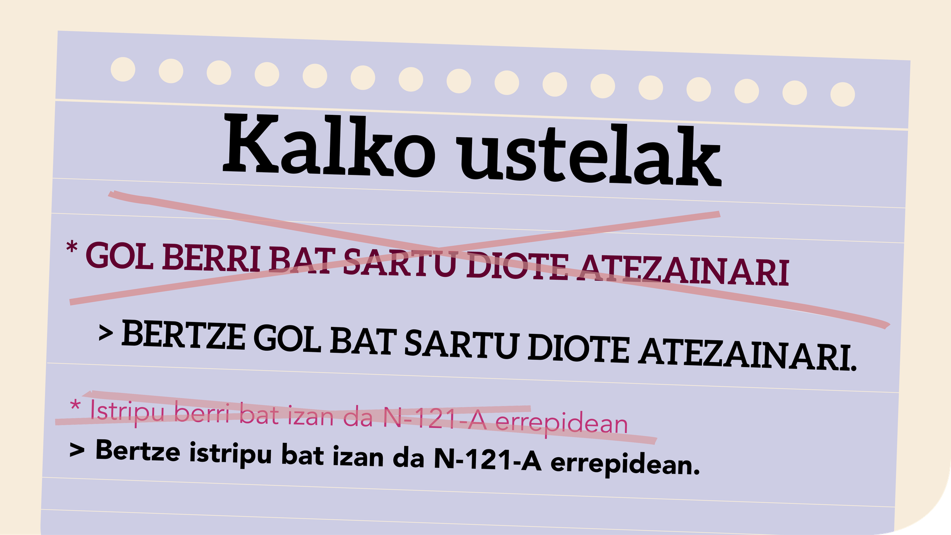 * Gol berri bat sartu diote atezainari  ala Bertze gol bat sartu diote atezainari?