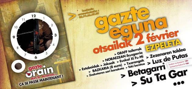 Ipar Euskal Herriko Gazte Eguna Ezpeletan  ospatuko da otsailaren 2an