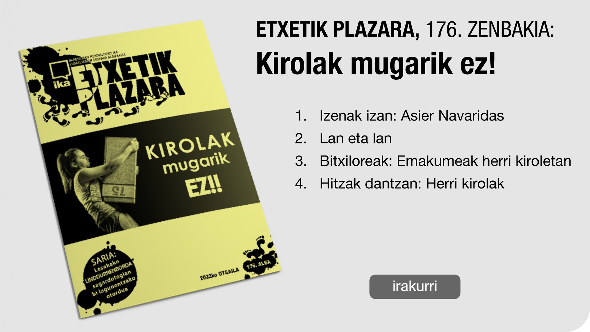 176. Etxetik Plazara: Kirolak mugarik ez!