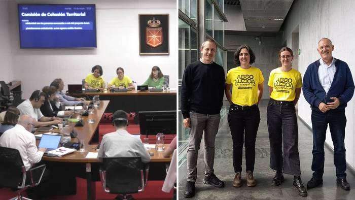 Aroztegiko Elkartasun Komiteak bere aldarrikapenak helarazi dizkio Nafarroako Parlamentuari