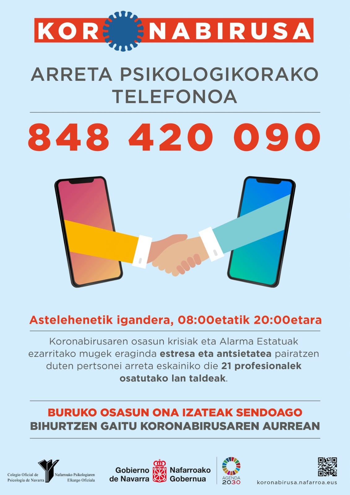 Laguntza psikologikorako telefonoa: 848 420 090