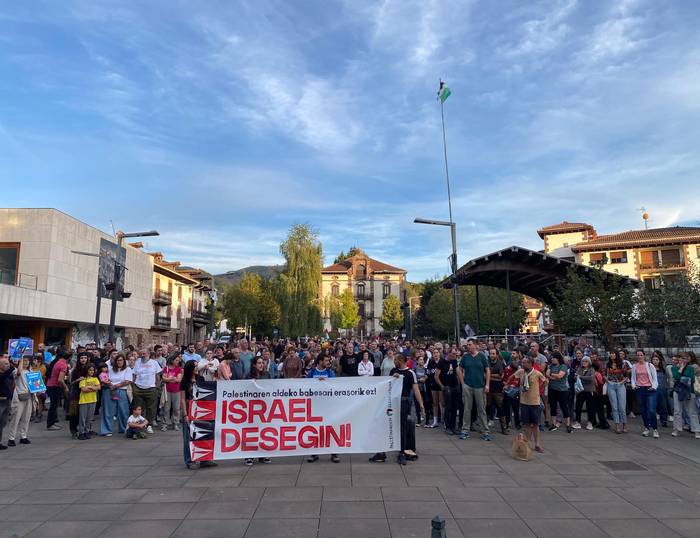 'Baztandarrok Palestinarekin' lelopean Palestinarekiko konpromisoa erakusteko deialdia egin dute