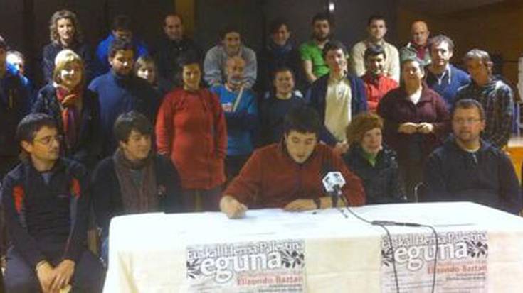 Dena prest dago Elizondon larunbateko Euskal Herria Palestina egun haundirako