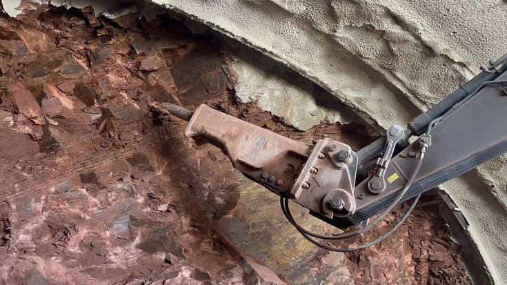 Belateko tunel berriaren % 74 zulatu dute orain arte egindako lanetan