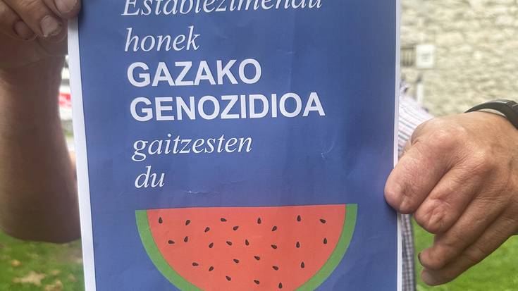Bortzirietan ere bat egin dute Gazako genozidioa gaitzesteko kanpainarekin