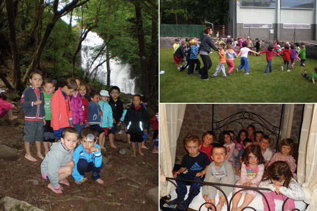 Elizondoko eskolako 4-5 urteko haurrak kanpaldian 