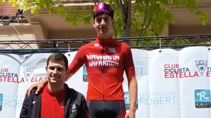 Joritz Barberena txirrindulari lekaroztarra Nafarroako txapeldun junior mailan