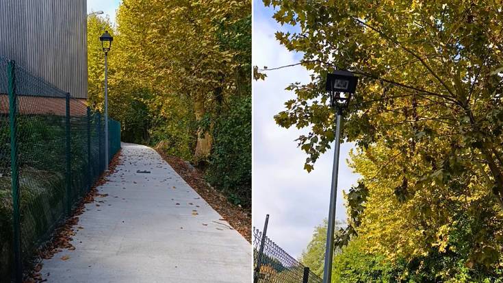 Martxanpantaraino bidea egiterakoan Biurrana auzora argiteria publikoa eramateko aprobetxatu du Lesakako Udalak