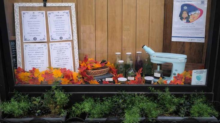 Bertaneko komertzioek erakusleihoak apaindu dituzte Emakume Zientzialarien Egunean