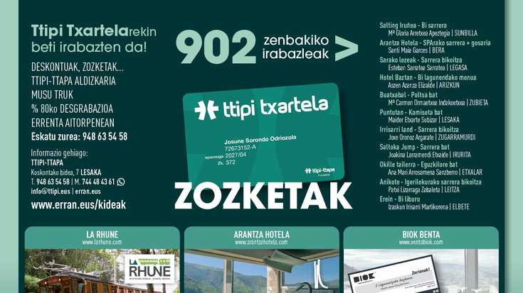 ZOZKETAK ttipi-ttapa 902 zk.