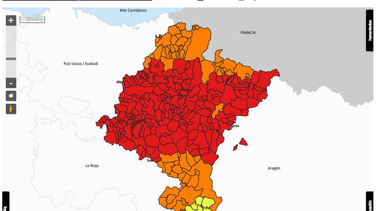 Egunotan mendiko suteak izateko arrisku handia dagoela gogorarazi du Nafarroako Gobernuak