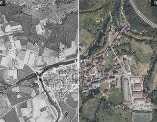 Doneztebeko bi argazki hauen artean 70 urte pasatu dira