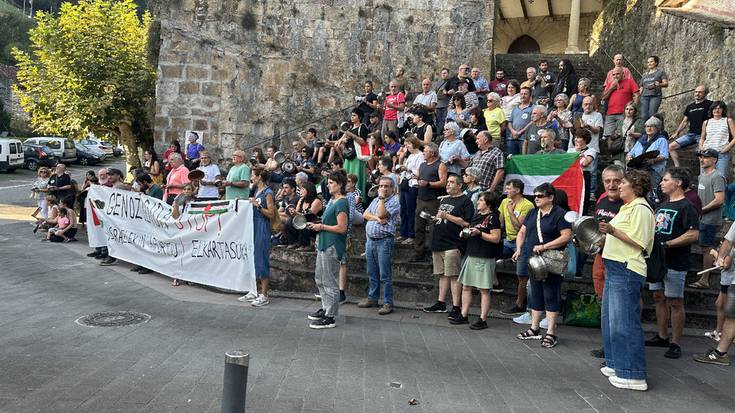 [ARGAZKIAK] Palestinako genozidioa gelditzeko aldarria egin dute eskualdean
