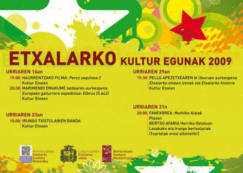 Filmak, kontzertuak eta hitzaldiak Kultur Egunetan