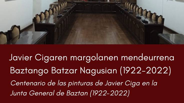 Javier Zigaren margolanen mendeurrena Baztango Batzar Nagusian
