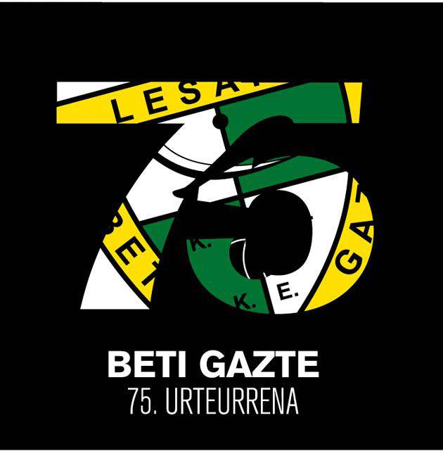 75. urteurrena ospatzeko logotipoa aukeratu du Beti Gaztek
