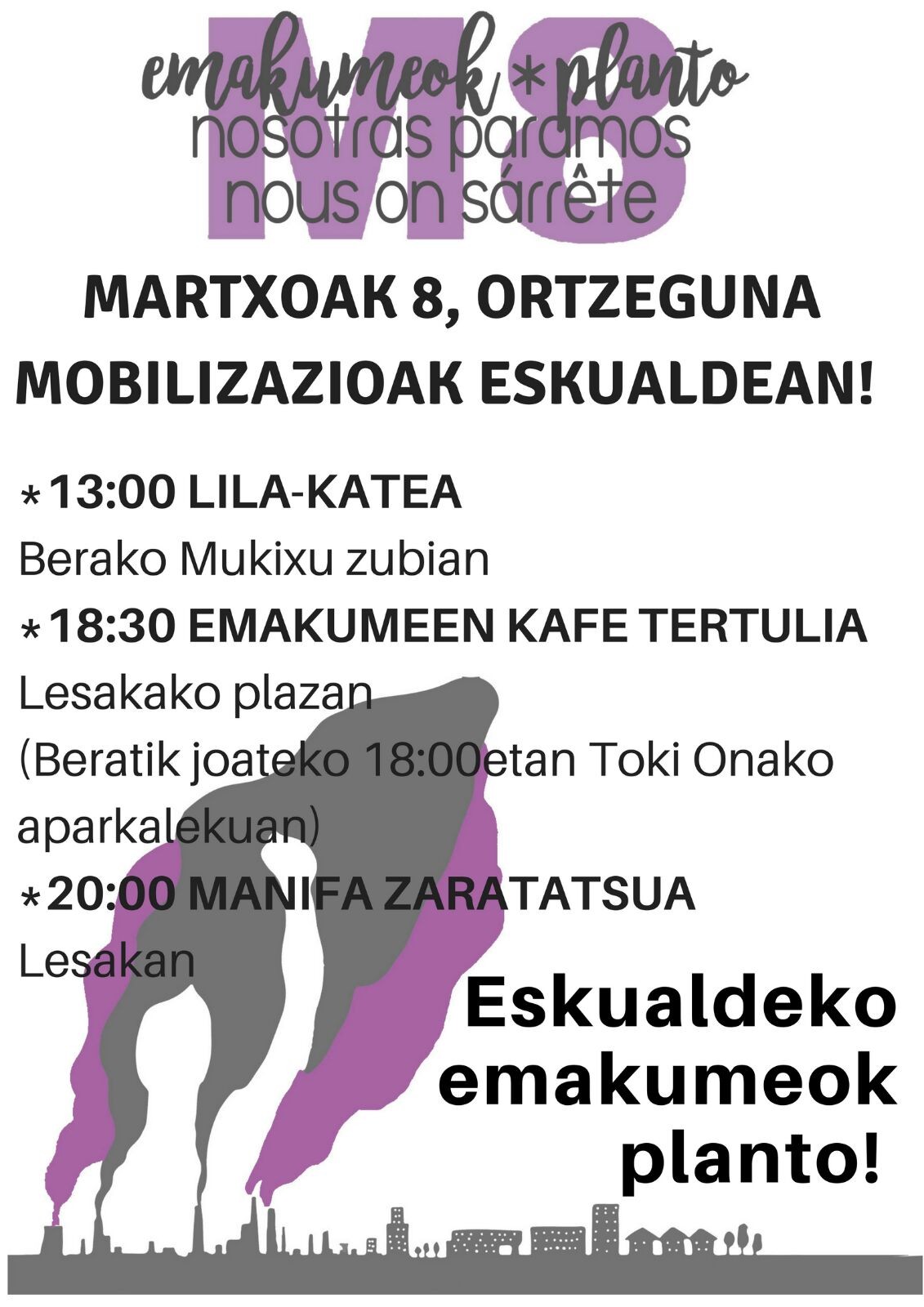 BAZTAN, MALERREKA ETA BORTZIRIETAKO EMAKUMEOK* PLANTO 