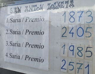 Elizondoko San Anton zozketaren sarietako bat oraindik banatu gabe dagoela jakinarazi dute