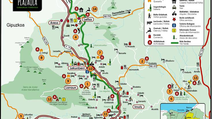 Plazaola gozatzeko 14 bisita gidatu eta jarduera turistiko proposatu dituzte uda honetarako