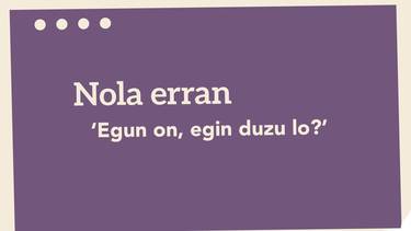 ‘Egun on, egin duzu lo?’