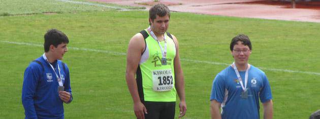 Hiru bortziritarrek dominak lortu dituzte gazte mailako Euskadiko atletismo txapelketan