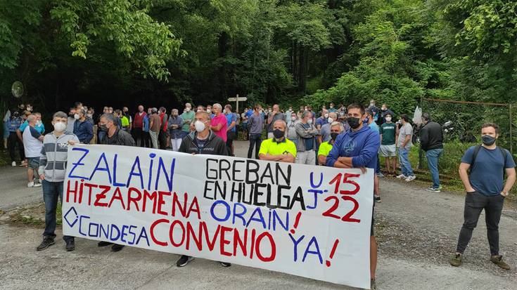 Greba bertan behera utzi dute Zalain Transformados lantegian