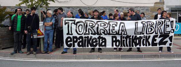 Berrogei lagunek Torrea libre izan dadila eskatu dute Leitzan