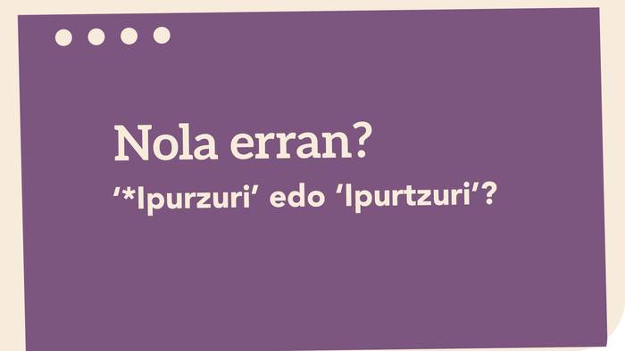‘*Ipurzuri’ edo ‘Ipurtzuri’?