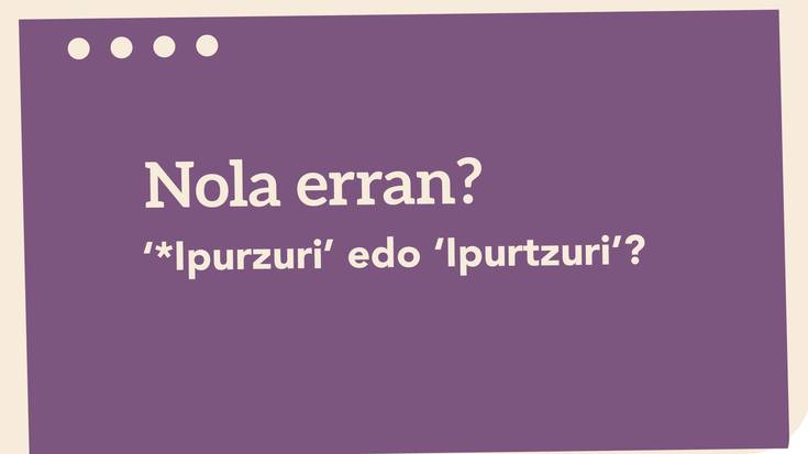 ‘*Ipurzuri’ edo ‘Ipurtzuri’?