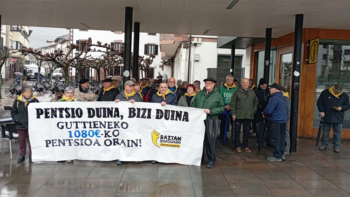 Otsaileko elkarretaratzea astelehenean Beran eginen dute Baztan-Bidasoko pentsiodunek