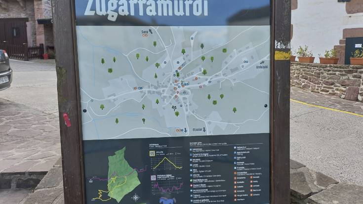 Informazio panelak paratu dituzte Zugarramurdiko plazan eta Etxutean
