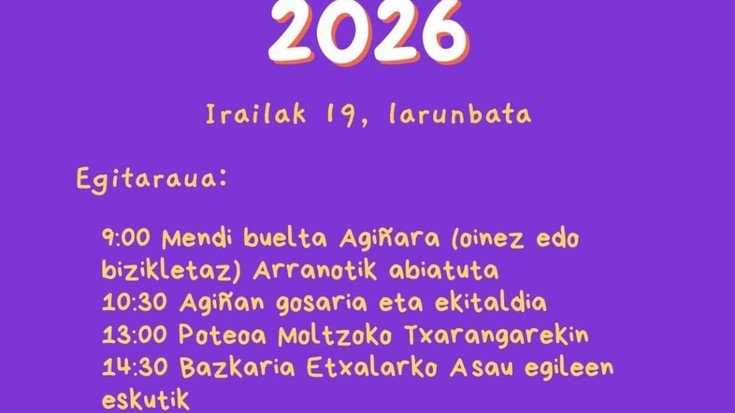 Larunbatean Arrano Eguna ospatuko dute Lesakan