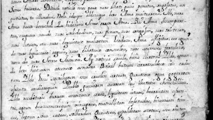 1753. urtean Goizuetan idatzitako sermoi bat aurkitu dute