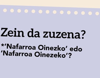 *‘Nafarroa Oinezko’ edo ‘Nafarroa Oinezeko’?