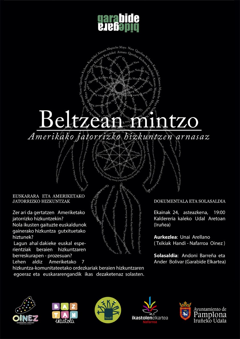 “Beltzean mintzo: Ameriketako jatorrizko hizkuntzen arnasaz” dokumentala Iruñean aurkeztuko da, Nafarroa Oinezekin elkarlanean 