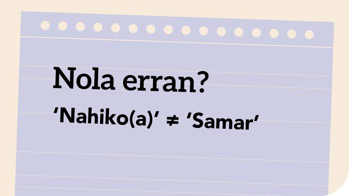‘Nahiko(a)’ ≠ ‘Samar’