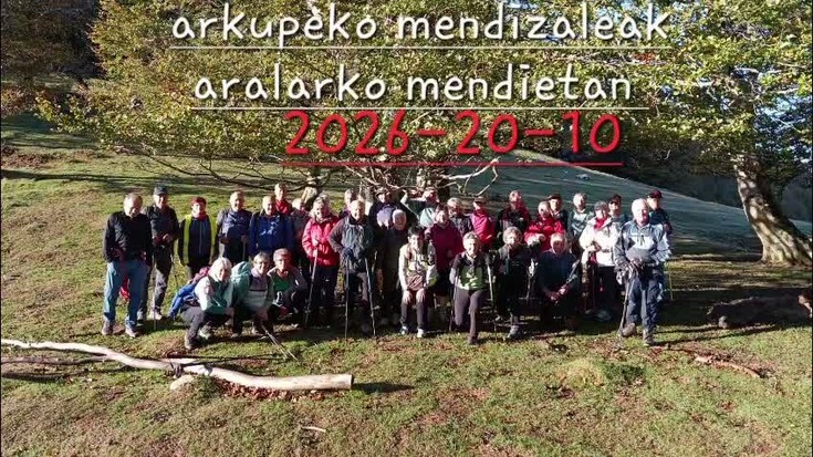 [BIDEOA] Arkupeak elkarteko mendizaleak Aralarko mendietan ibili dira