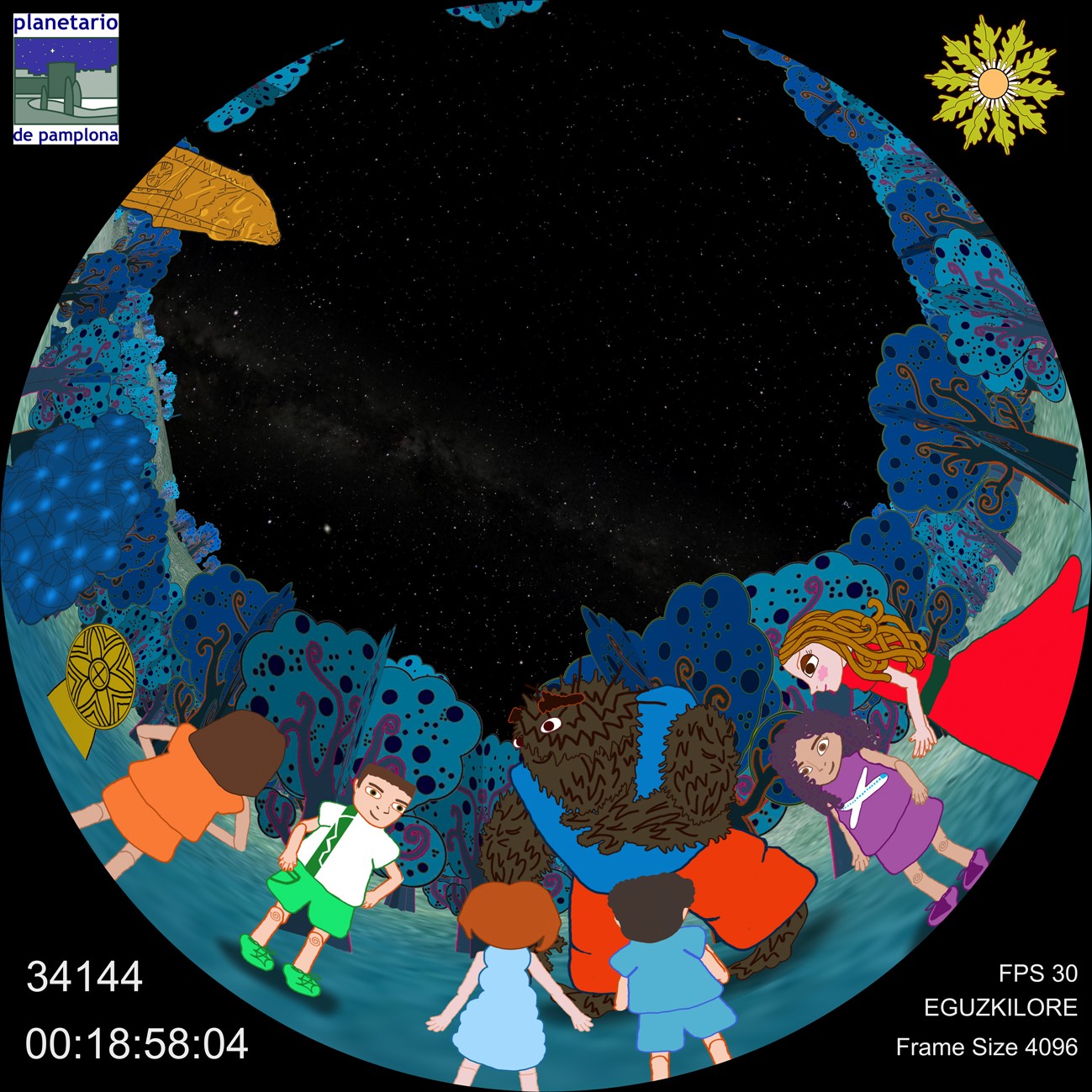 'Non dago Eguzkilorea?' filma aurkeztu du Baztan Ikastolak Iruñeko Planetarioan