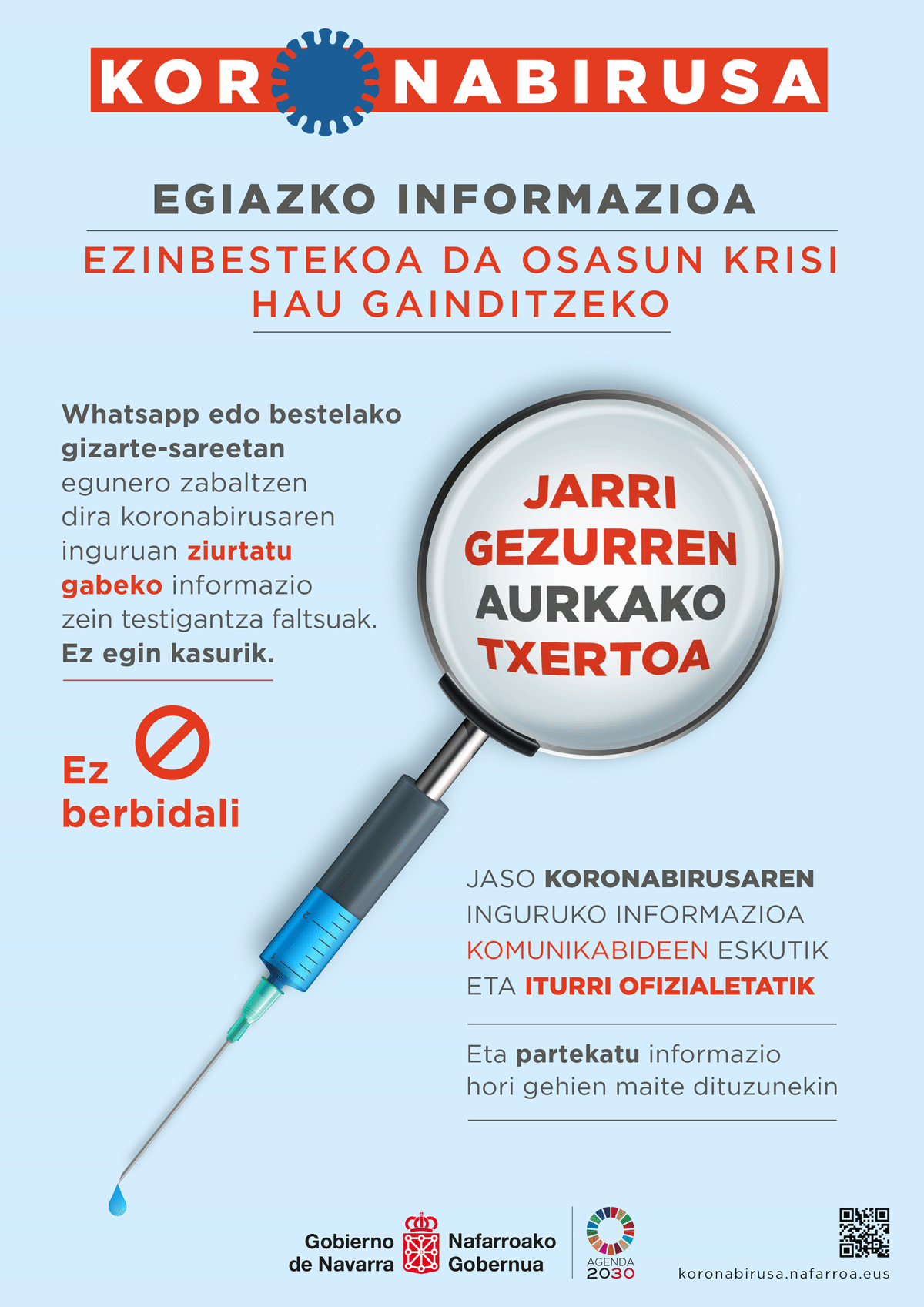 Jarri gezurraren aurkako txertoa