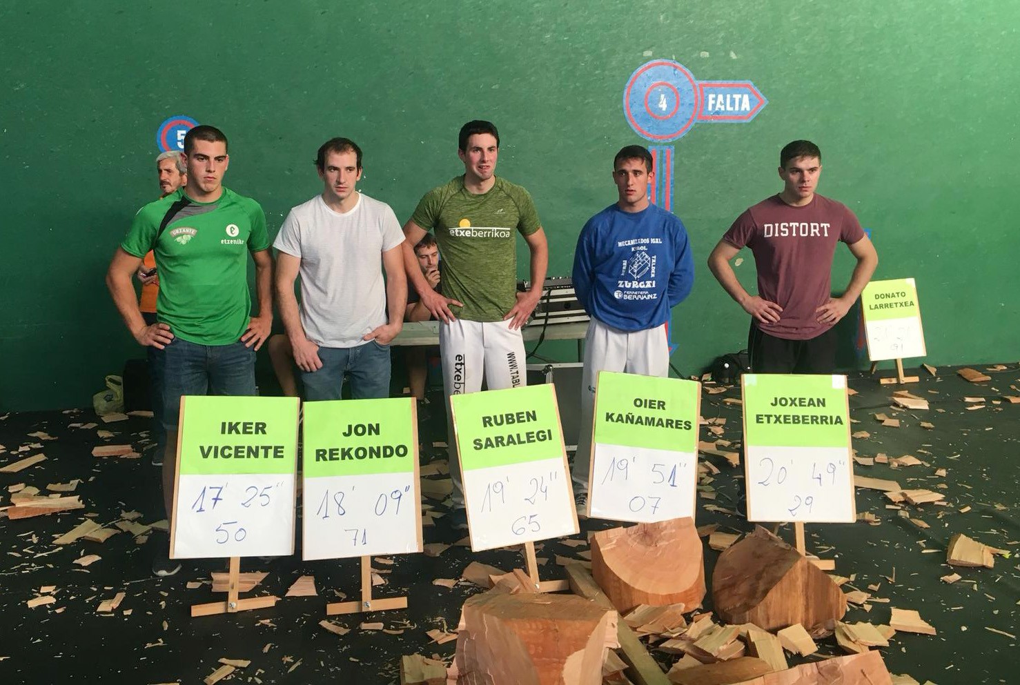 Nafarroako lehen mailako aizkora txapelketako finalerako boskotea erabaki da