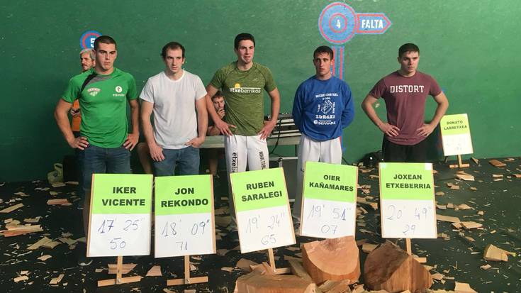 Nafarroako lehen mailako aizkora txapelketako finalerako boskotea erabaki da