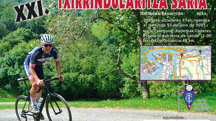 Berako XXI. Txirrindulari Saria jokatuko dute igandean