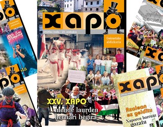 'Mende laurden herriari begira' izenburupean osatu dute Xapo aldizkariaren 25. alea